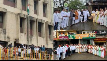 लोणावळा नगरपरिषद लोणावळा शहर पोलीस स्टेशन व विविध राजकीय पक्ष व संघटनांच्या वतीने स्वतंत्र दिनानिमित्त ध्वजारोहण सोहळा उत्साहात संपन्न