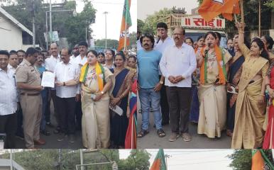 लोणावळा शहरातील वाढत्या अवैध धंद्यांच्या विरोधात भाजपचा पोलीस ठाण्यावर मोर्चा; कारवाई न झाल्यास शहर बंदचा इशारा