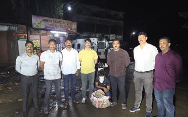 कामशेत परिसरात गांजा विक्री  करणारा इसम जेरबंद!